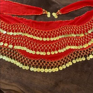 Belly dancing hip scarf